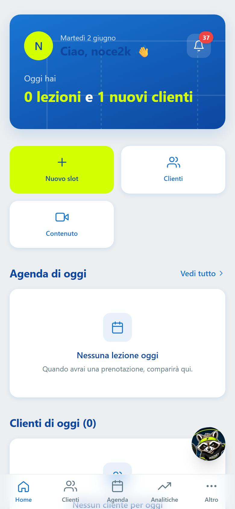 La barra di navigazione mobile